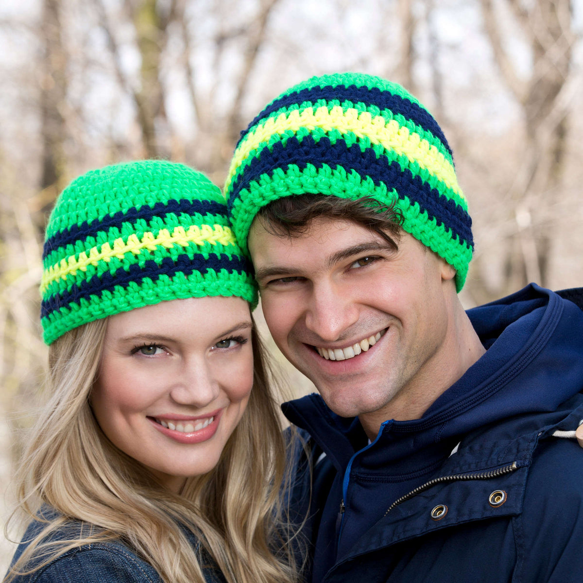 Crochet Beanie made in Red Heart Heads Up Yarn