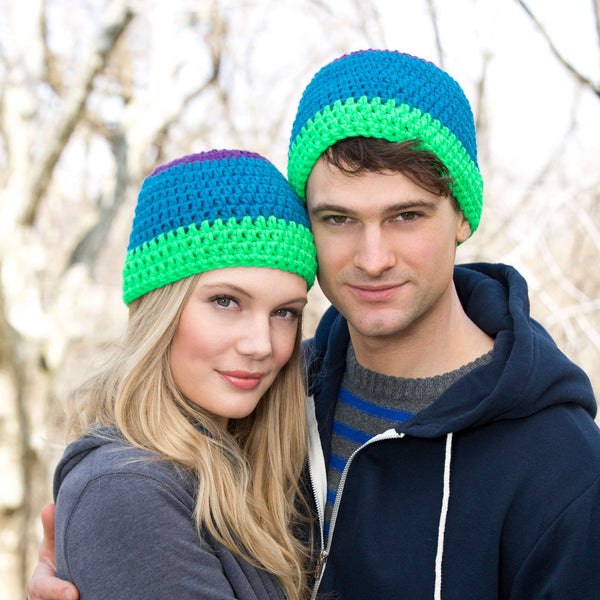 Free Beginner Red Heart T(hat's) Cool Hat Crochet Pattern
