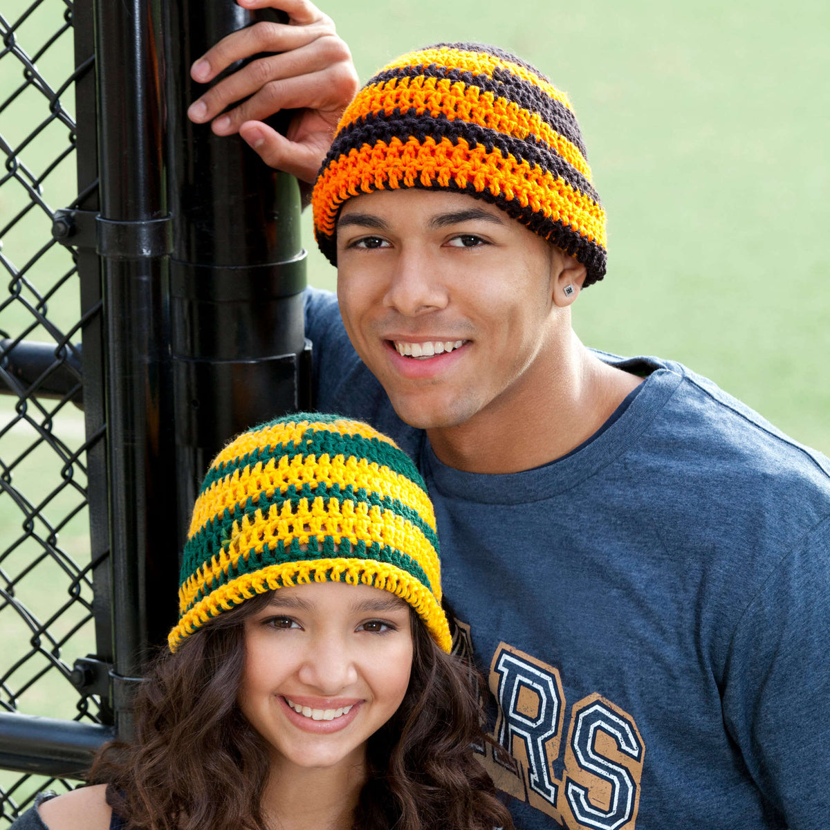 Crochet Hat made in Red Heart Team Spirit Yarn