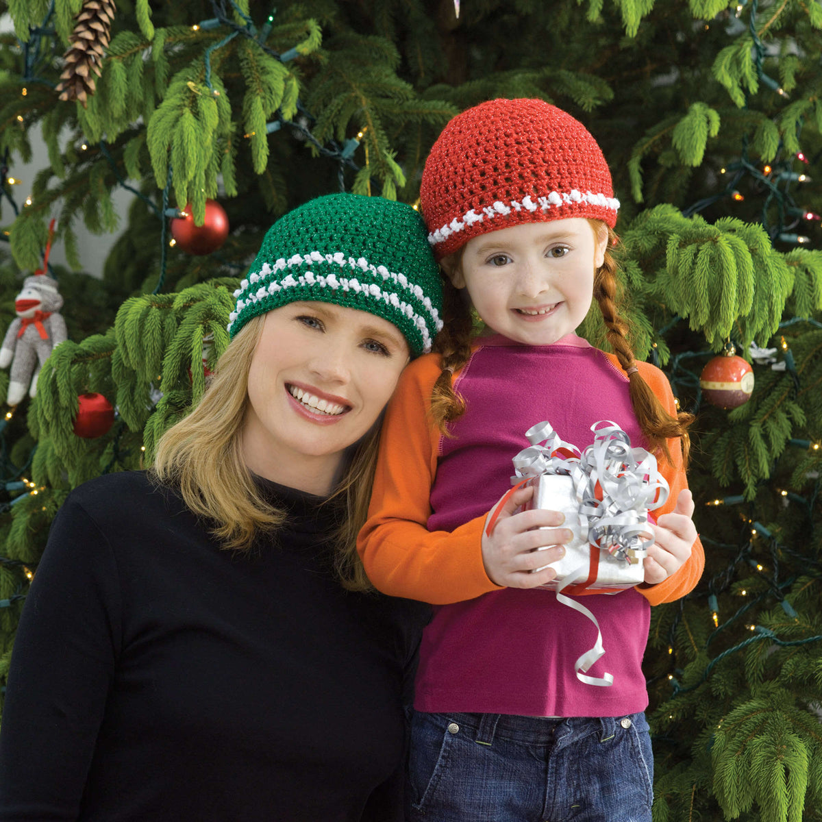 Crochet Cap made in Red Heart Holiday Yarn