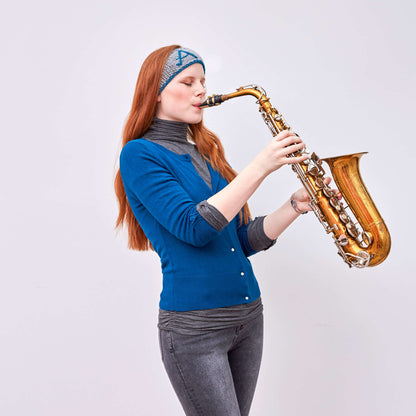 Red Heart Knit Monogram Ear Warmers Knit Warmers made in Red Heart Soft Yarn