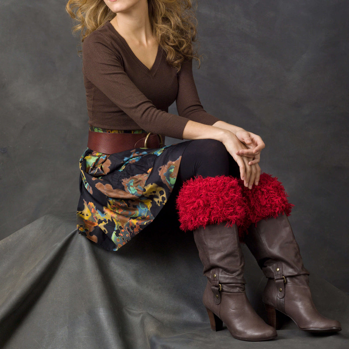 Knit Cozy made in Red Heart Boutique Yarn