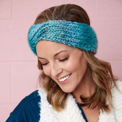 Red Heart Knit Twist Headband Knit Headband made in Red Heart Evermore Yarn