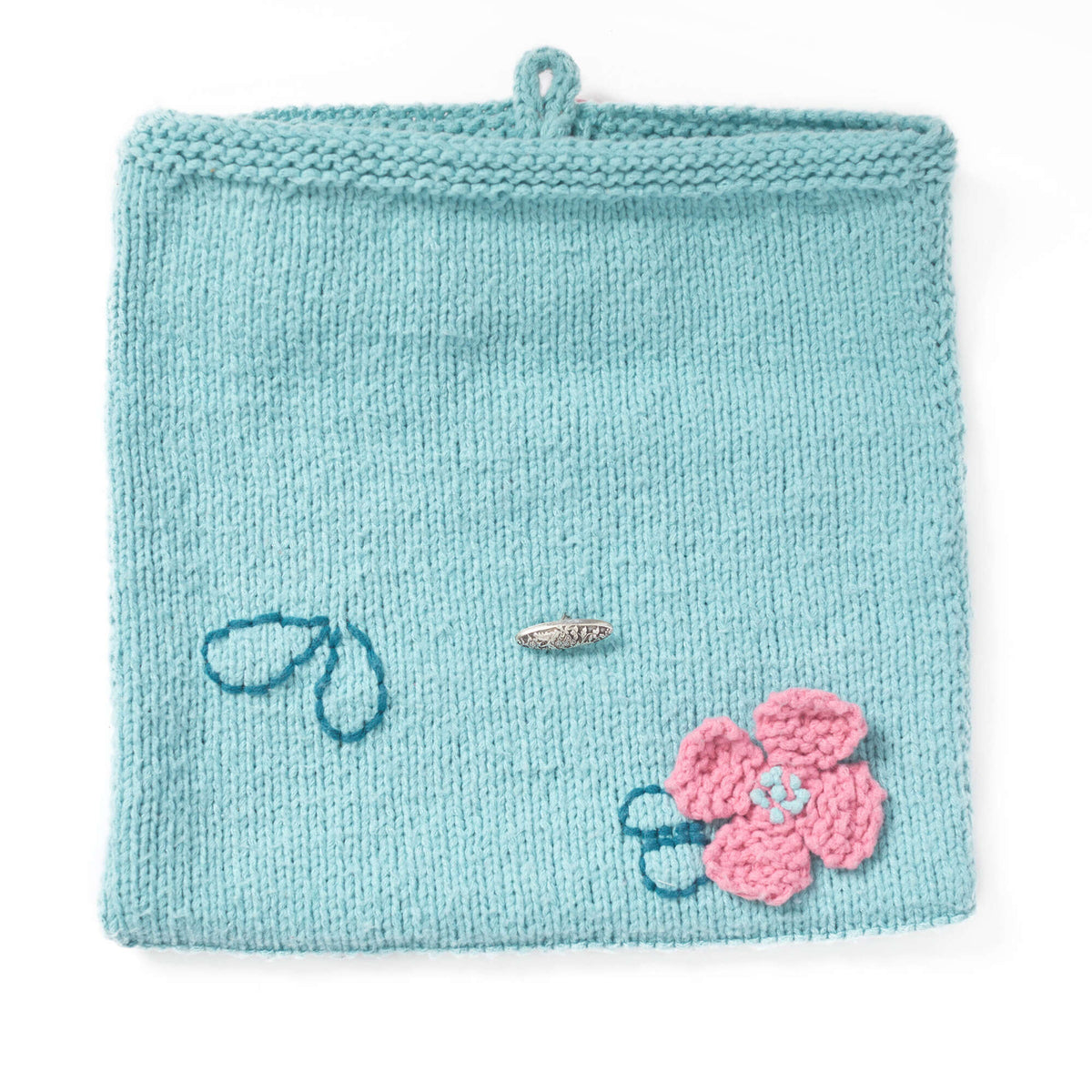 Knit Clutch made in Red Heart Amore Yarn