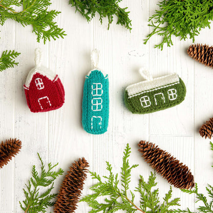 Red Heart Quiet Village Knit Ornaments Single Size
