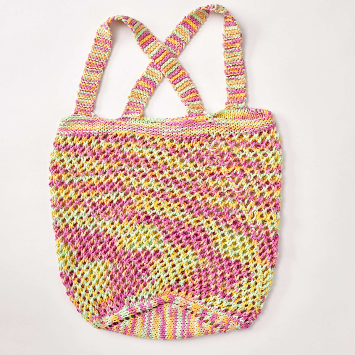 Knit Bag made in Red Heart Scrubby Smoothie Yarn