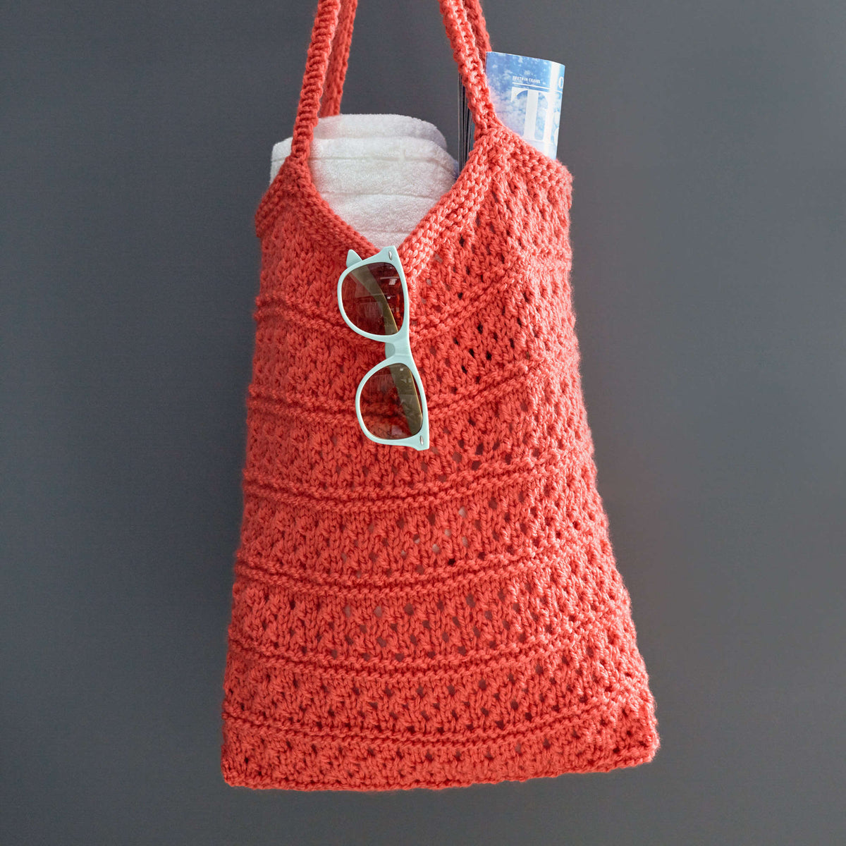 Knit Bag made in Red Heart Super Saver Chunky Yarn