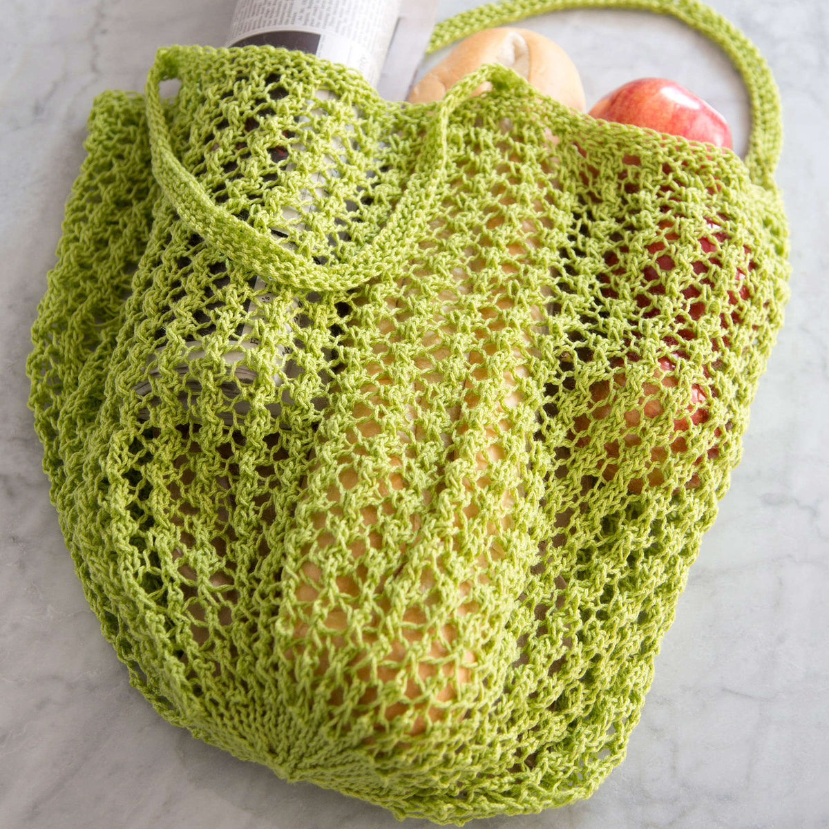 Knit Bag made in Red Heart Luster Sheen Yarn