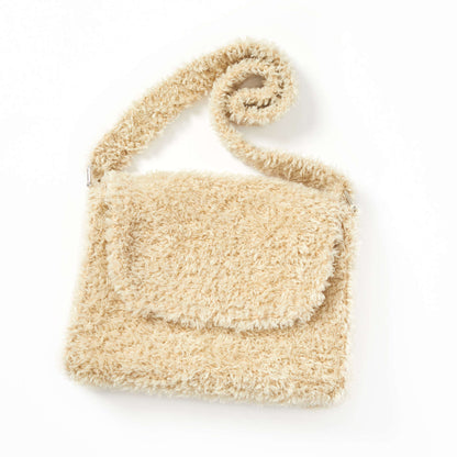 Red Heart Knit Trendy Furry Bag Knit Bag made in Red Heart Yarn