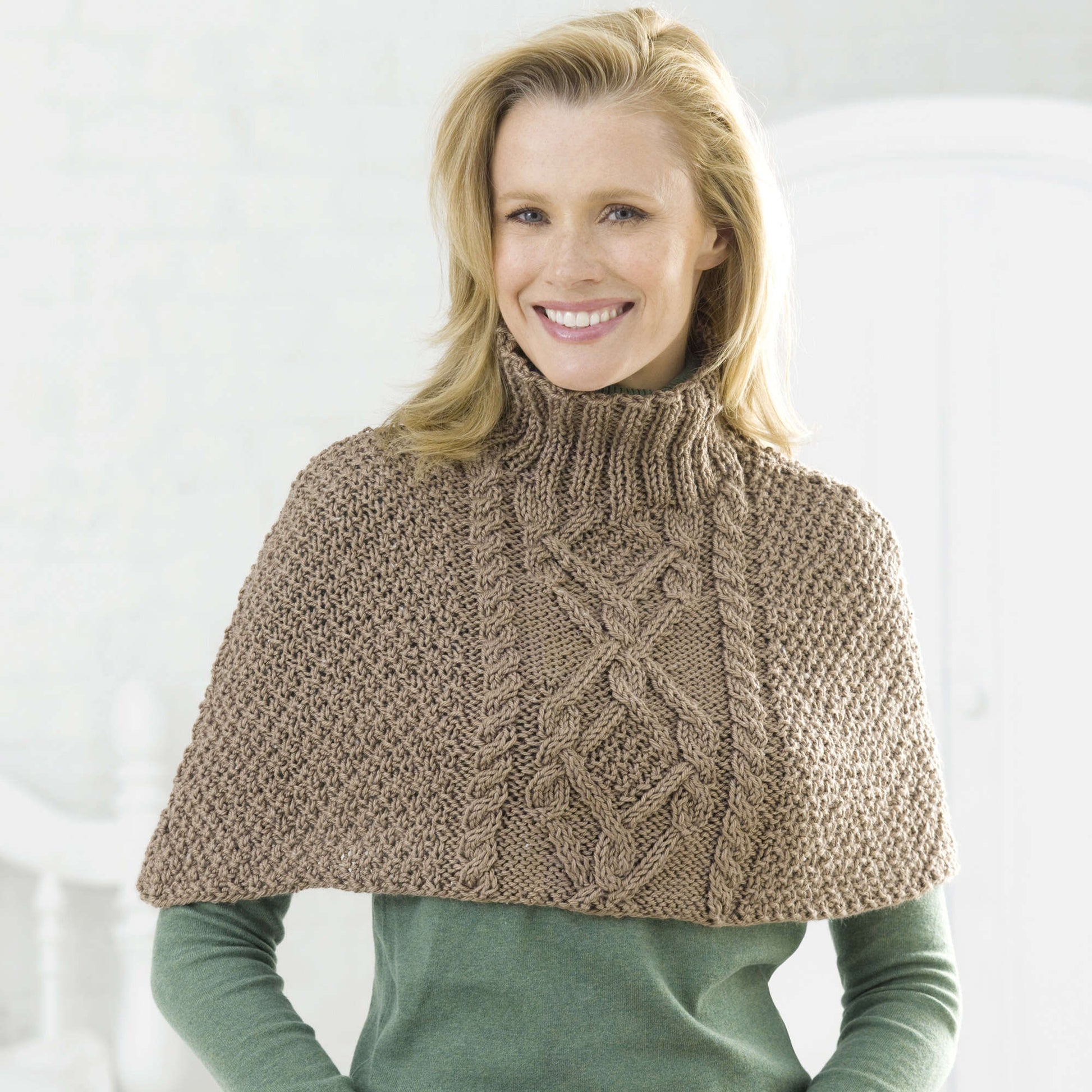 Free Red Heart Cabled Poncho Pattern