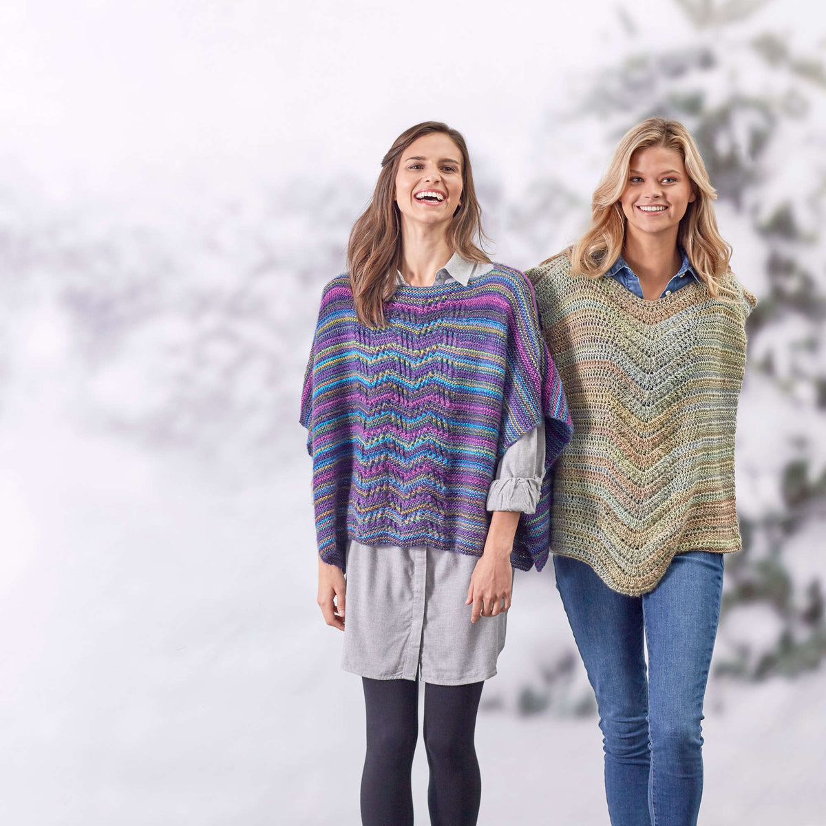 Knit Poncho made in Red Heart Boutique Yarn