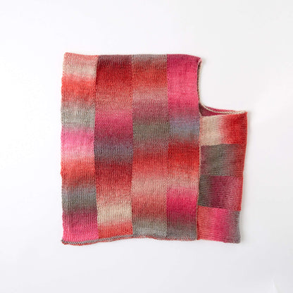 Red Heart Bargello Knit Poncho Knit Poncho made in Red Heart Unforgettable Yarn