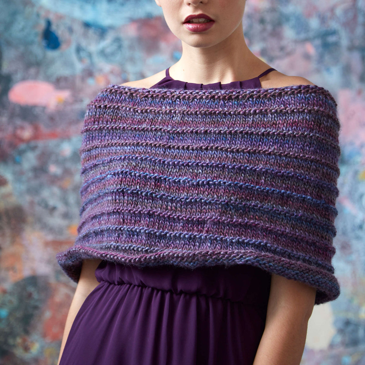 Knit Cozy made in Red Heart Boutique Yarn