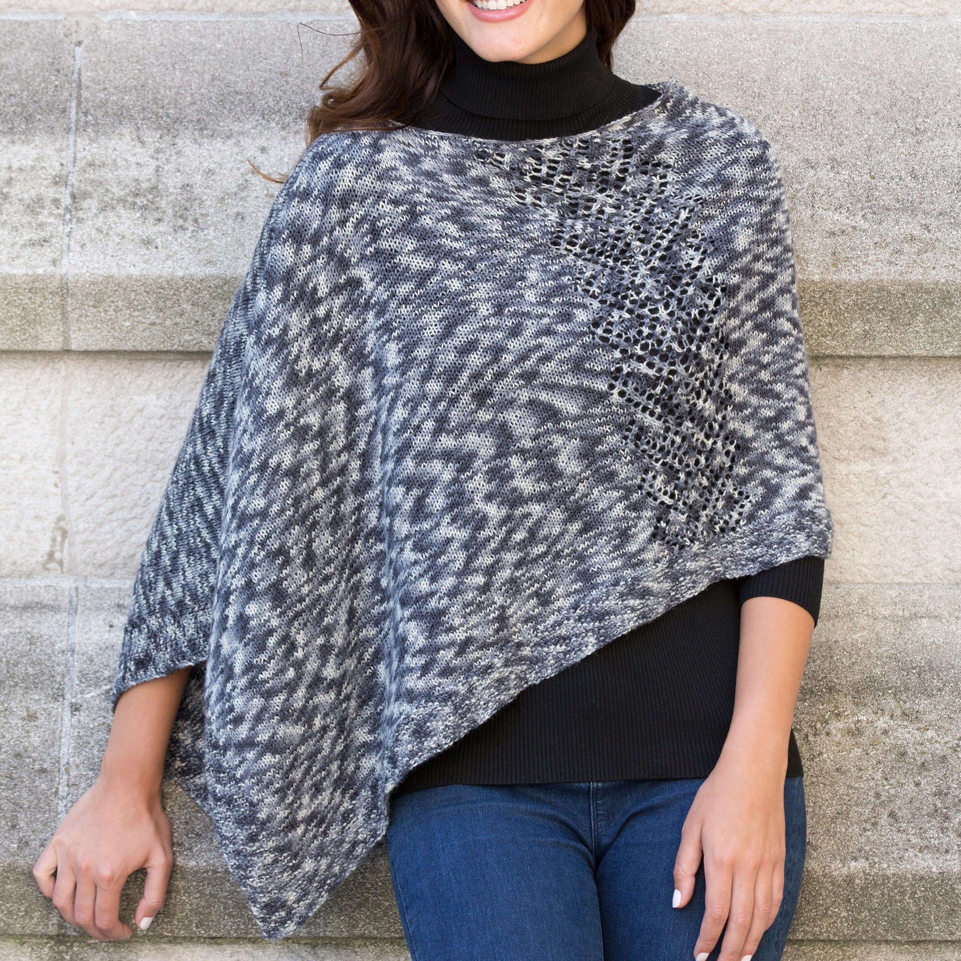 Faune Heart Knit Poncho