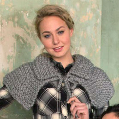 Red Heart Knit Romantic Capelet Knit Capelet made in Red Heart Grande Yarn