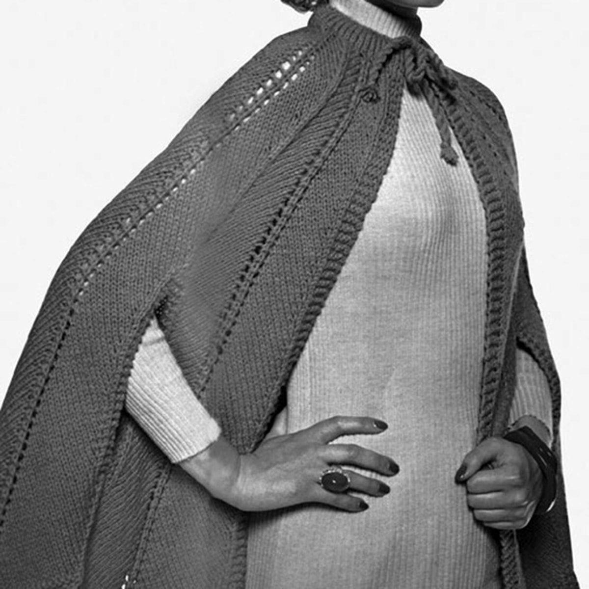 Knit Cape made in Red Heart Super Saver Yarn