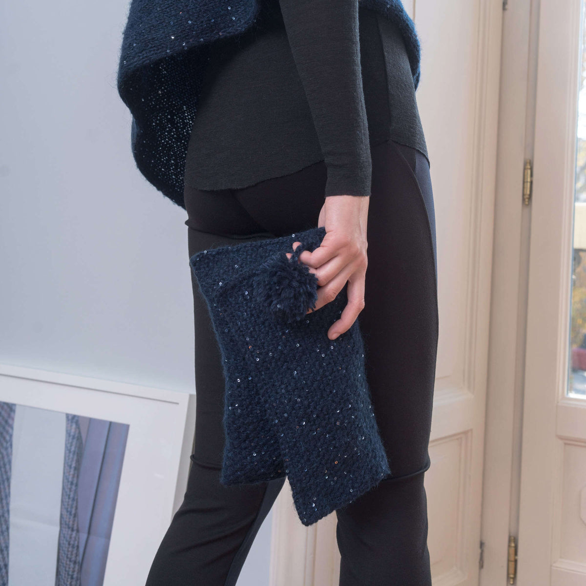 Knit Poncho made in Red Heart An Italian Story Luce Yarn