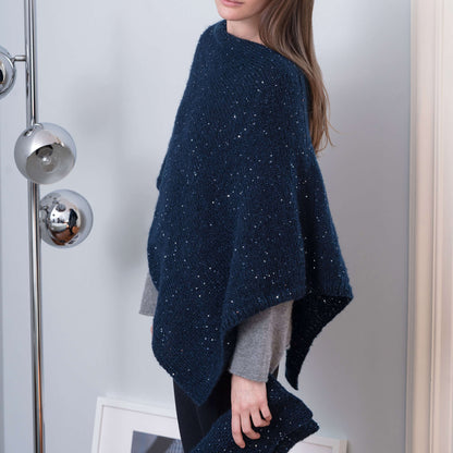 Red Heart Knit Serena Poncho Knit Poncho made in Red Heart An Italian Story Luce Yarn