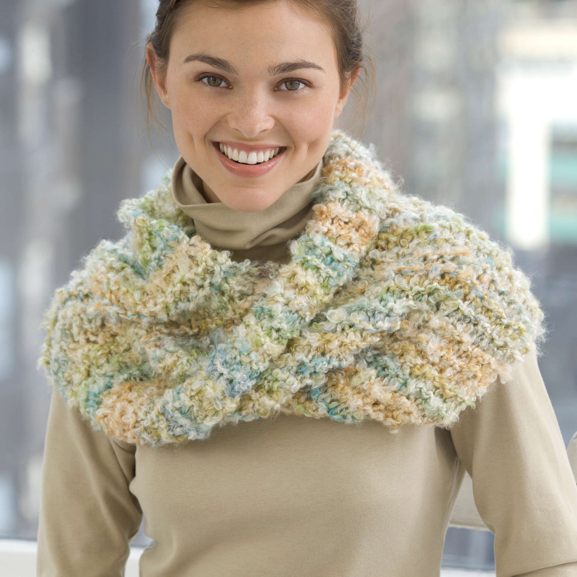 Free Red Heart Cowl Knit Mobius Pattern