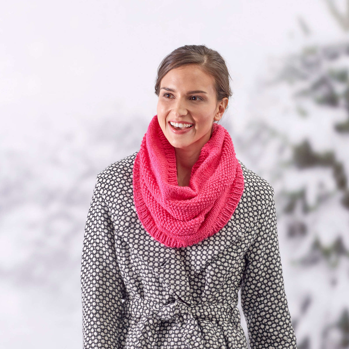 Knit Cowl made in Red Heart Soft Yarn