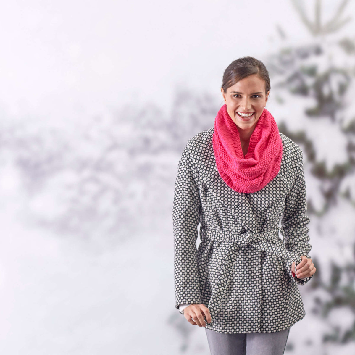 Knit Cowl made in Red Heart Soft Yarn