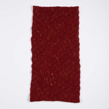 Red Heart Knit Garter and Lace Cowl Knit Cowl made in Red Heart Boutique Yarn