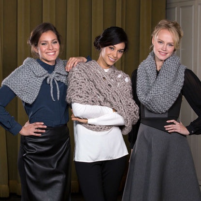 Red Heart Knit Voluminous Cowl Knit Cowl made in Red Heart Grande Yarn