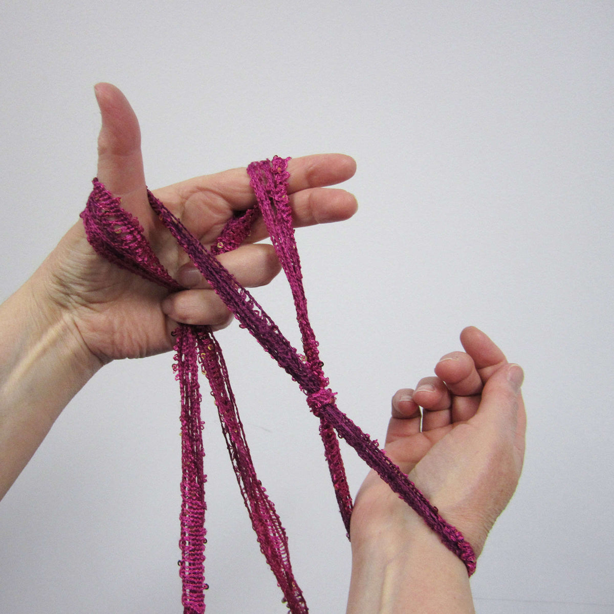 Knit Cowl made in Red Heart Boutique Yarn