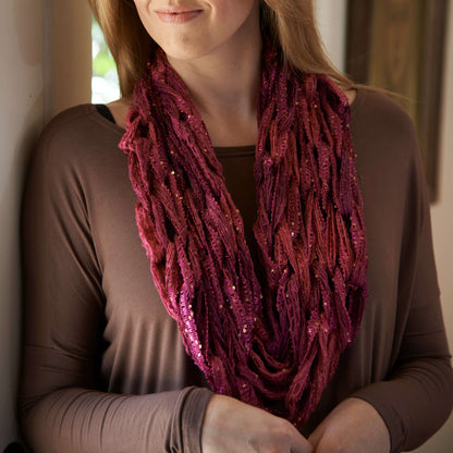 Red Heart Arm-Knit Sashay Cowl Knit Cowl made in Red Heart Boutique Yarn