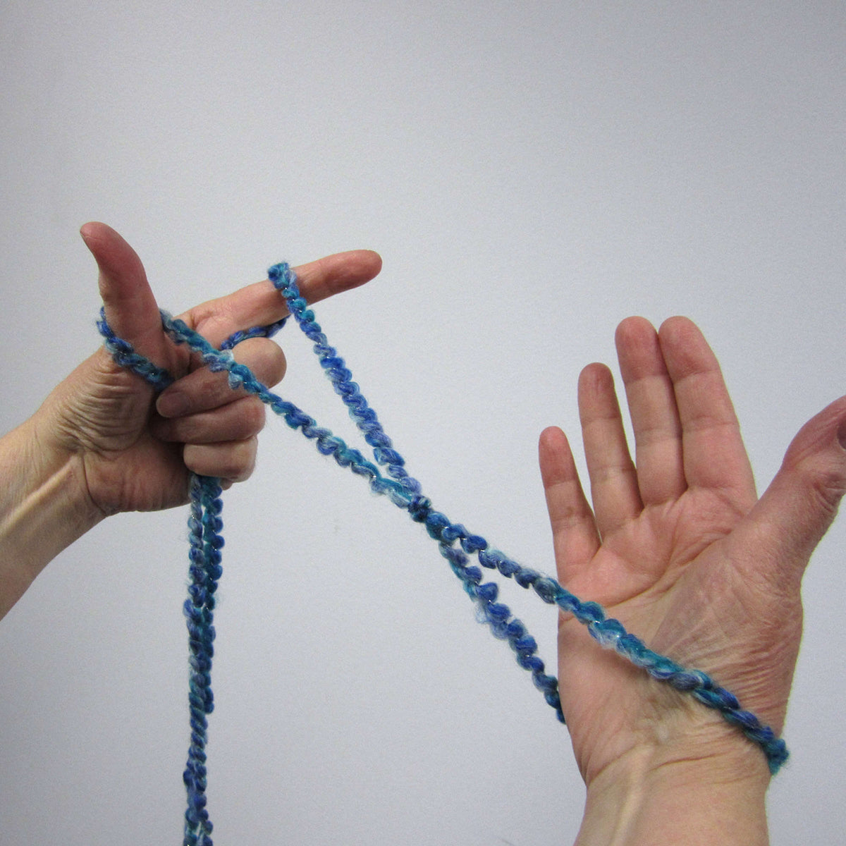 Knit Cowl made in Red Heart Stellar Yarn