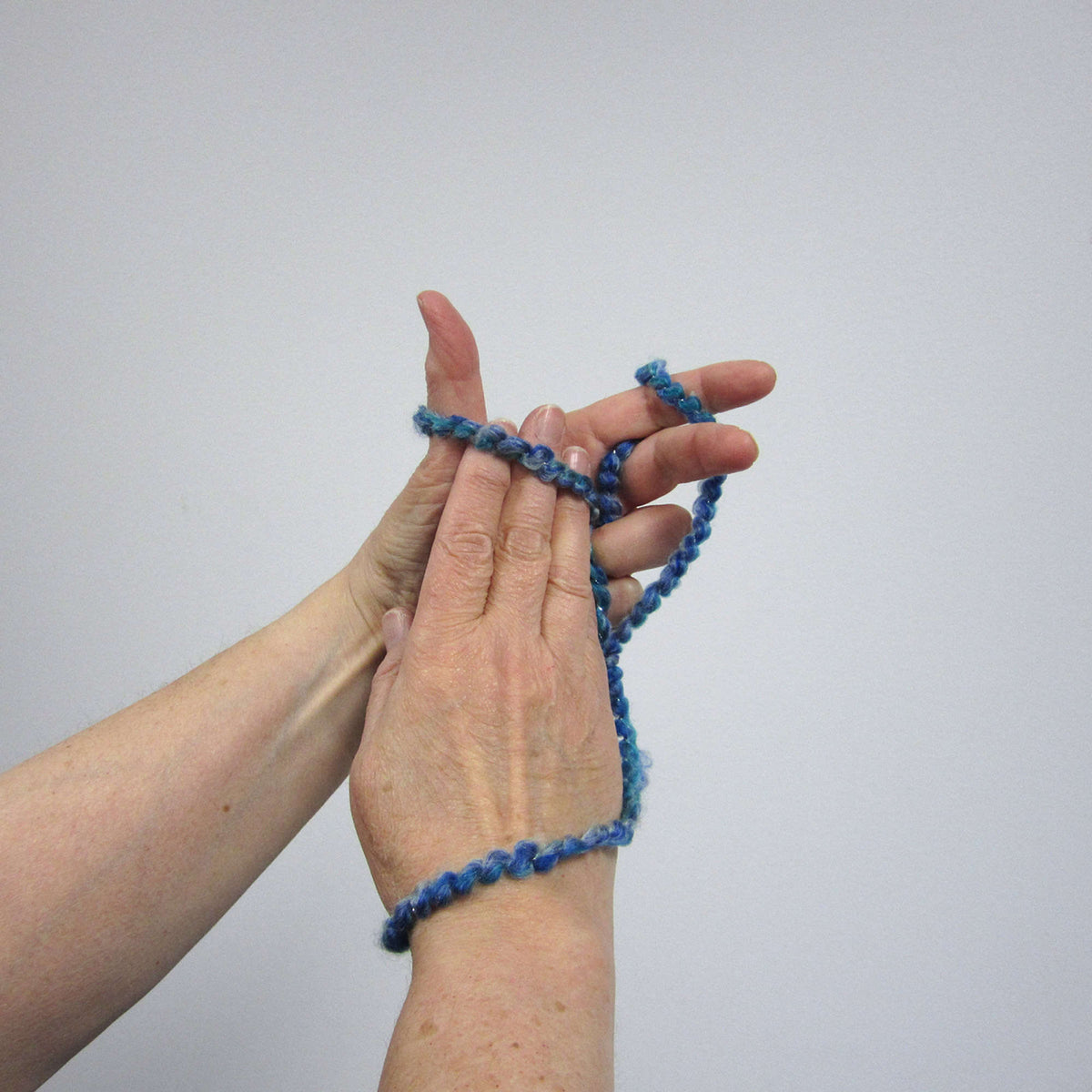 Knit Cowl made in Red Heart Stellar Yarn