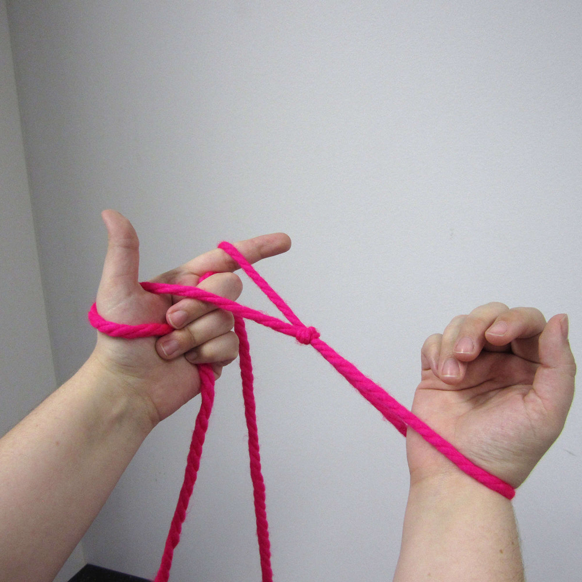 Knit Cowl made in Red Heart Vivid Yarn