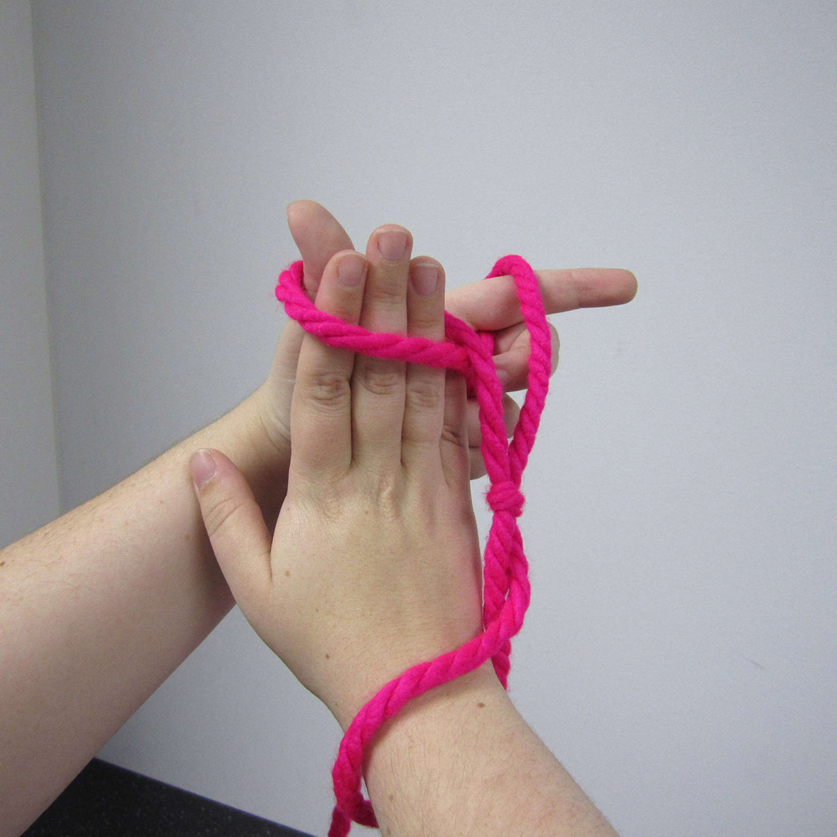 Knit Cowl made in Red Heart Vivid Yarn