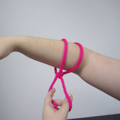 Red Heart Arm-Knit Vivid Cowl Knit Cowl made in Red Heart Vivid Yarn