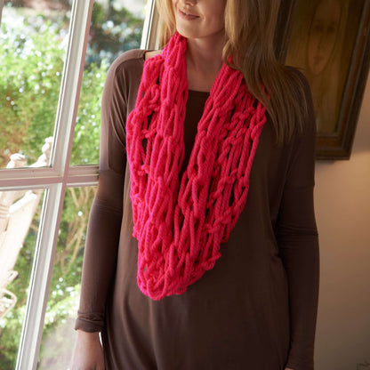Red Heart Arm-Knit Vivid Cowl Red Heart Arm-Knit Vivid Cowl Pattern Tutorial Image