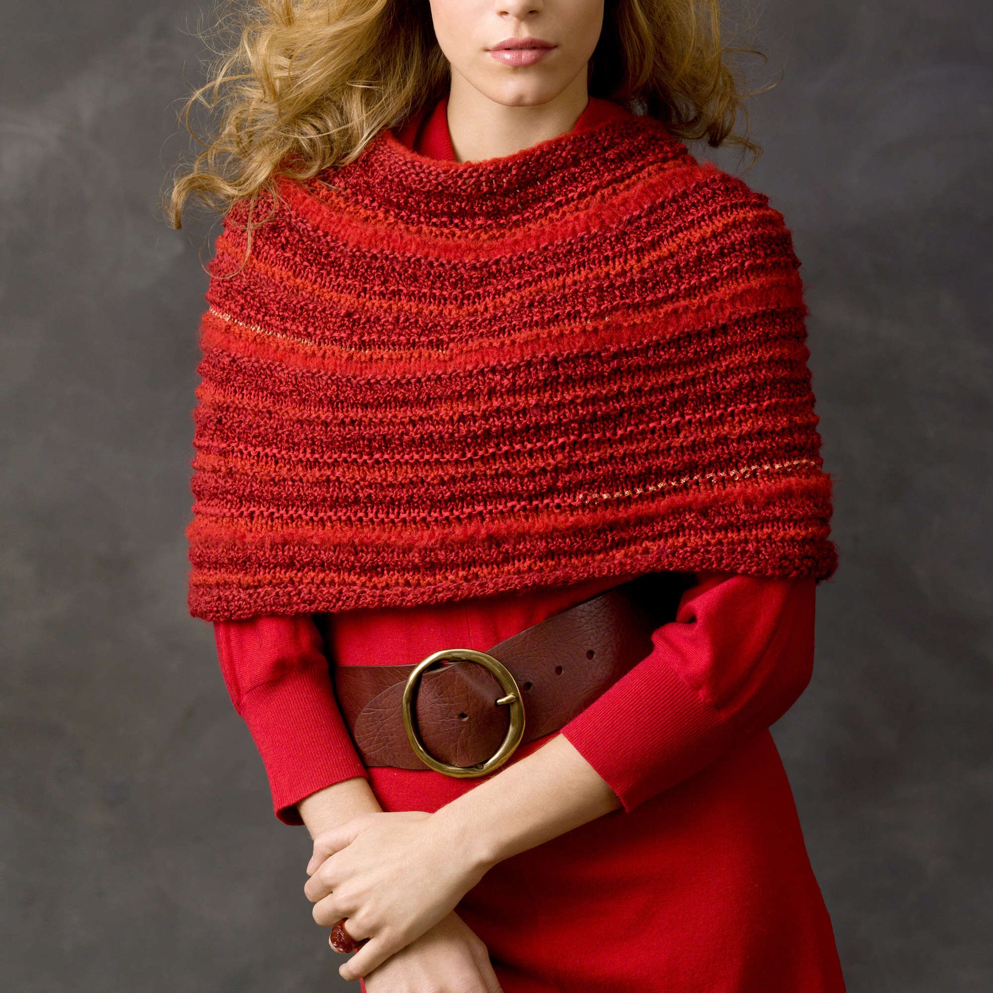 Free Red Heart Knit Captivating Cowl Pattern