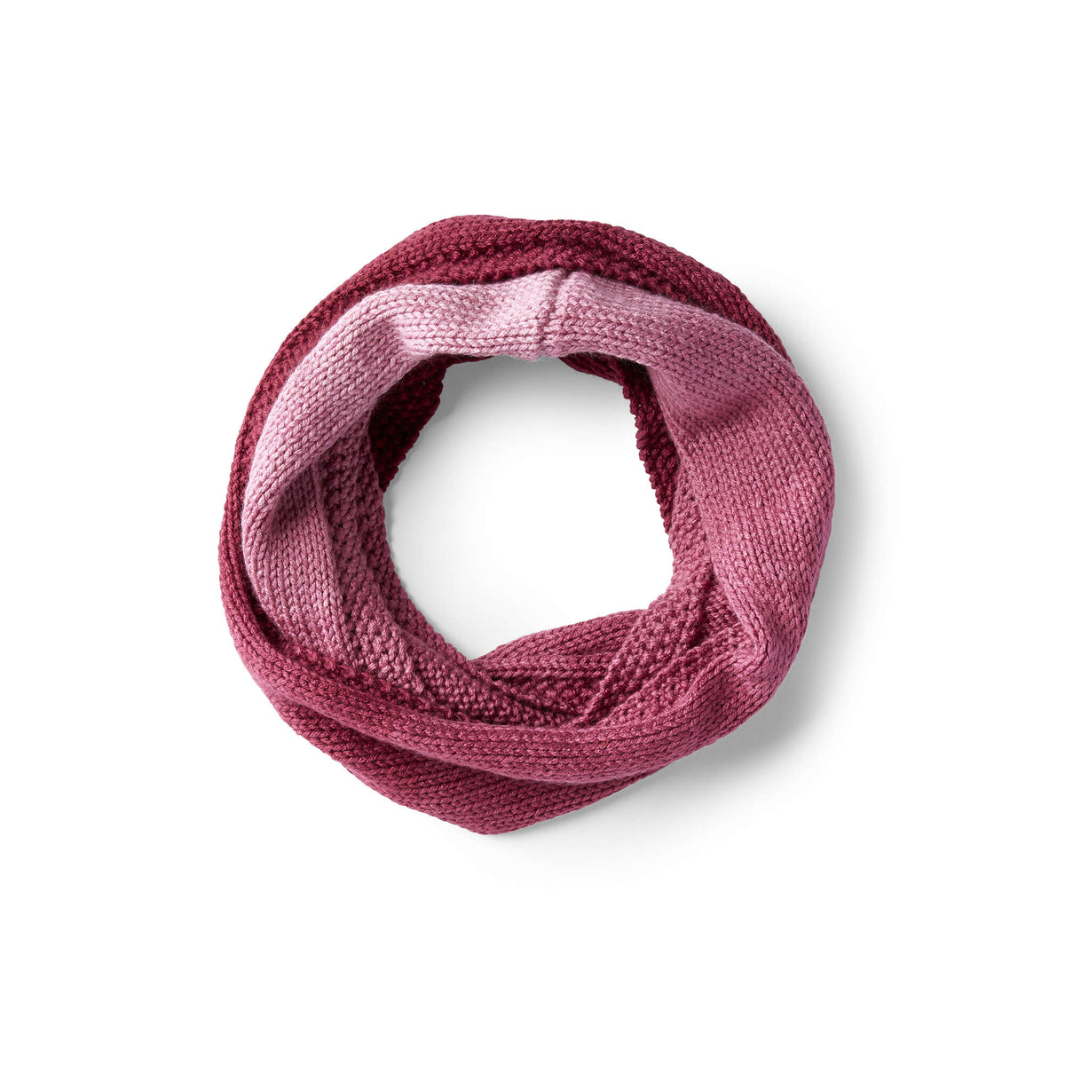 Knit Cowl made in Red Heart Super Saver Ombre Yarn