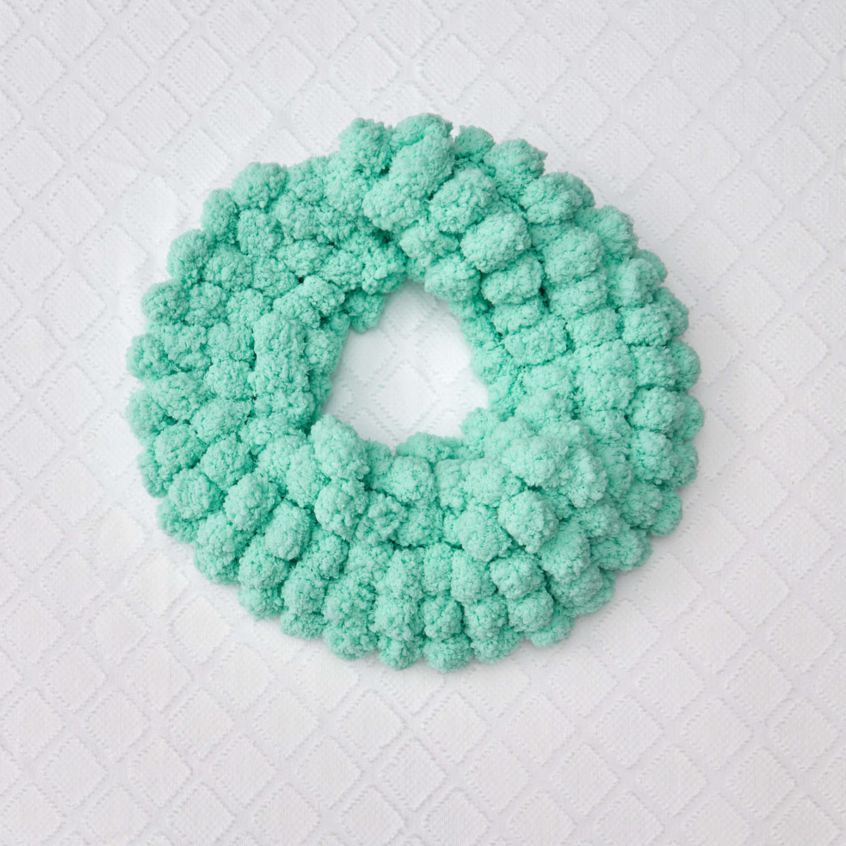 Knit Cowl made in Red Heart Pomp-a-Doodle Yarn