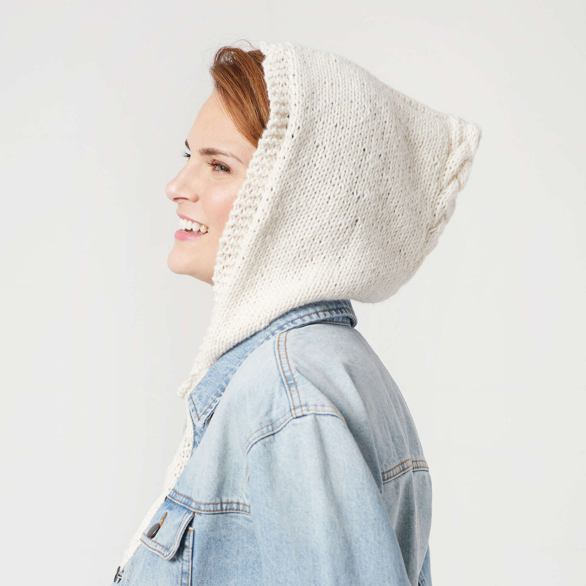 Knit Cowl made in Red Heart Hygge Charm Yarn