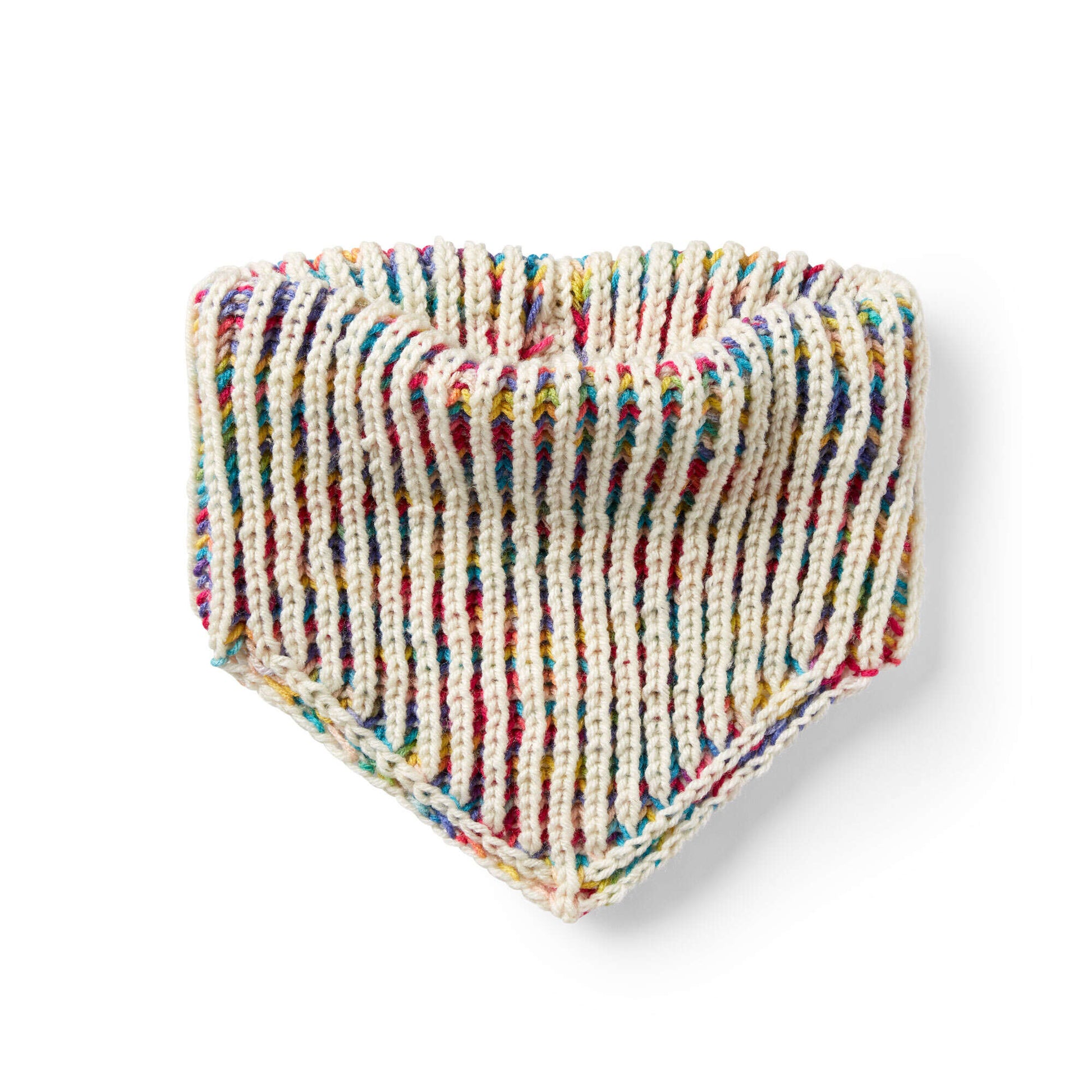 Red Heart Double Sided Brioche Knit Kerchief Single Size