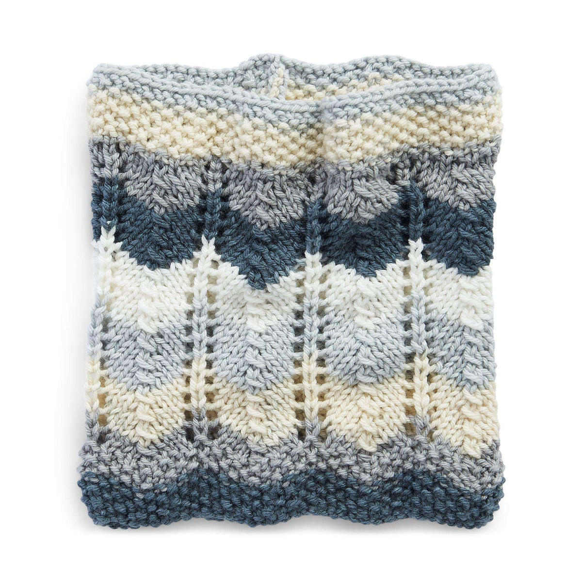 Knit Cowl made in Red Heart Super Saver O'Go yarn