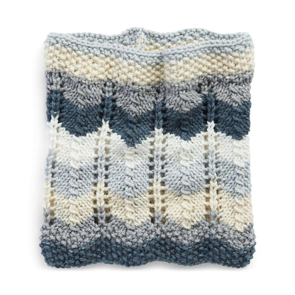 Red Heart Knit Simple Lace Cowl Knit Cowl made in Red Heart Super Saver O'Go yarn