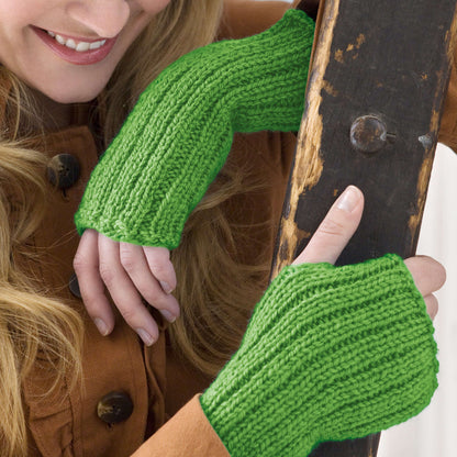 Red Heart Knit Lovely Glovelets Knit Gloves made in Red Heart Washable Ewe Yarn