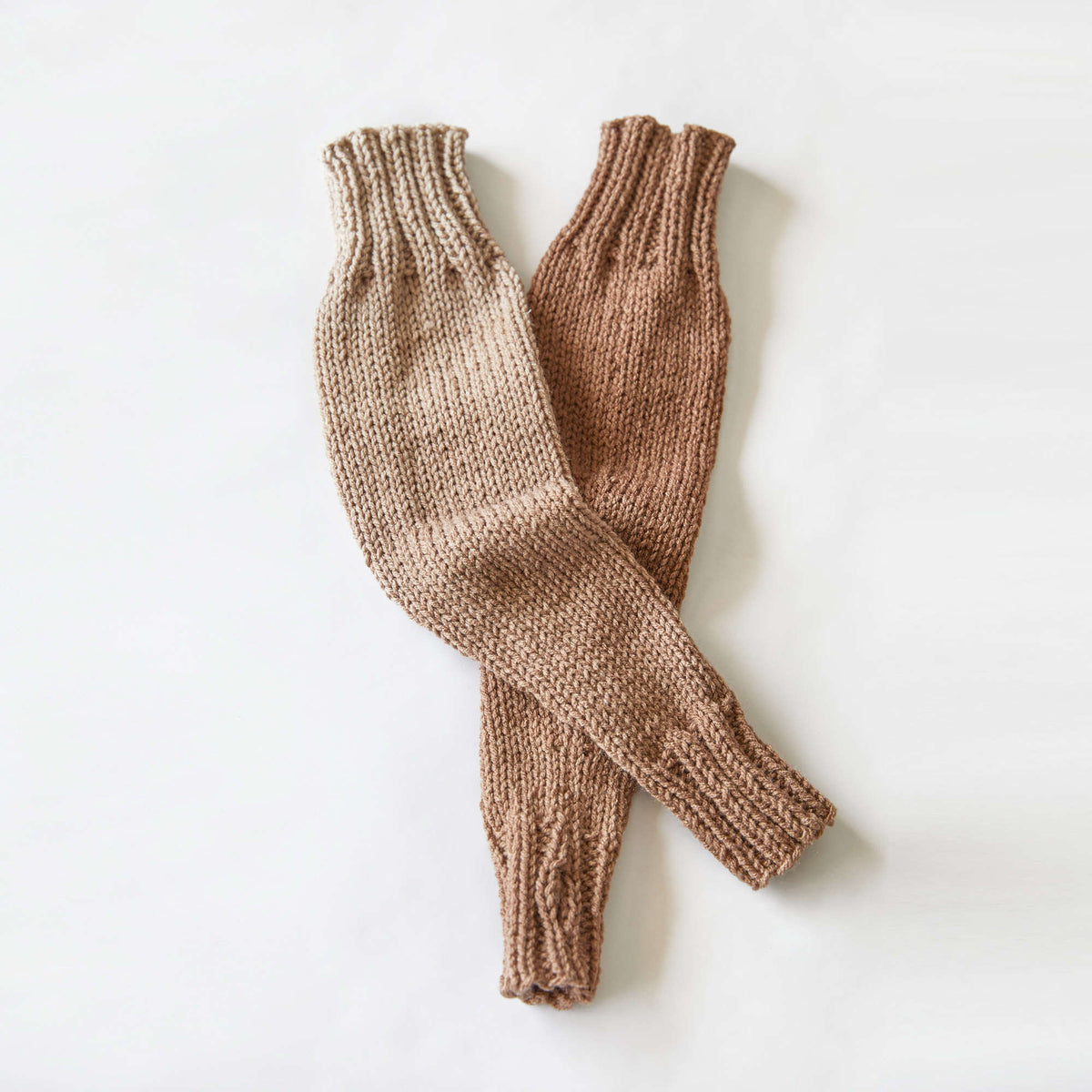 Knit Warmers made in Red Heart Super Saver Fair Isle Yarn