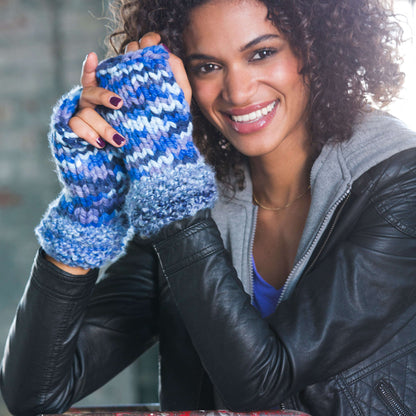 Red Heart Mixed Knit Wristers Knit Wristers made in Red Heart Mixology Swirl Yarn