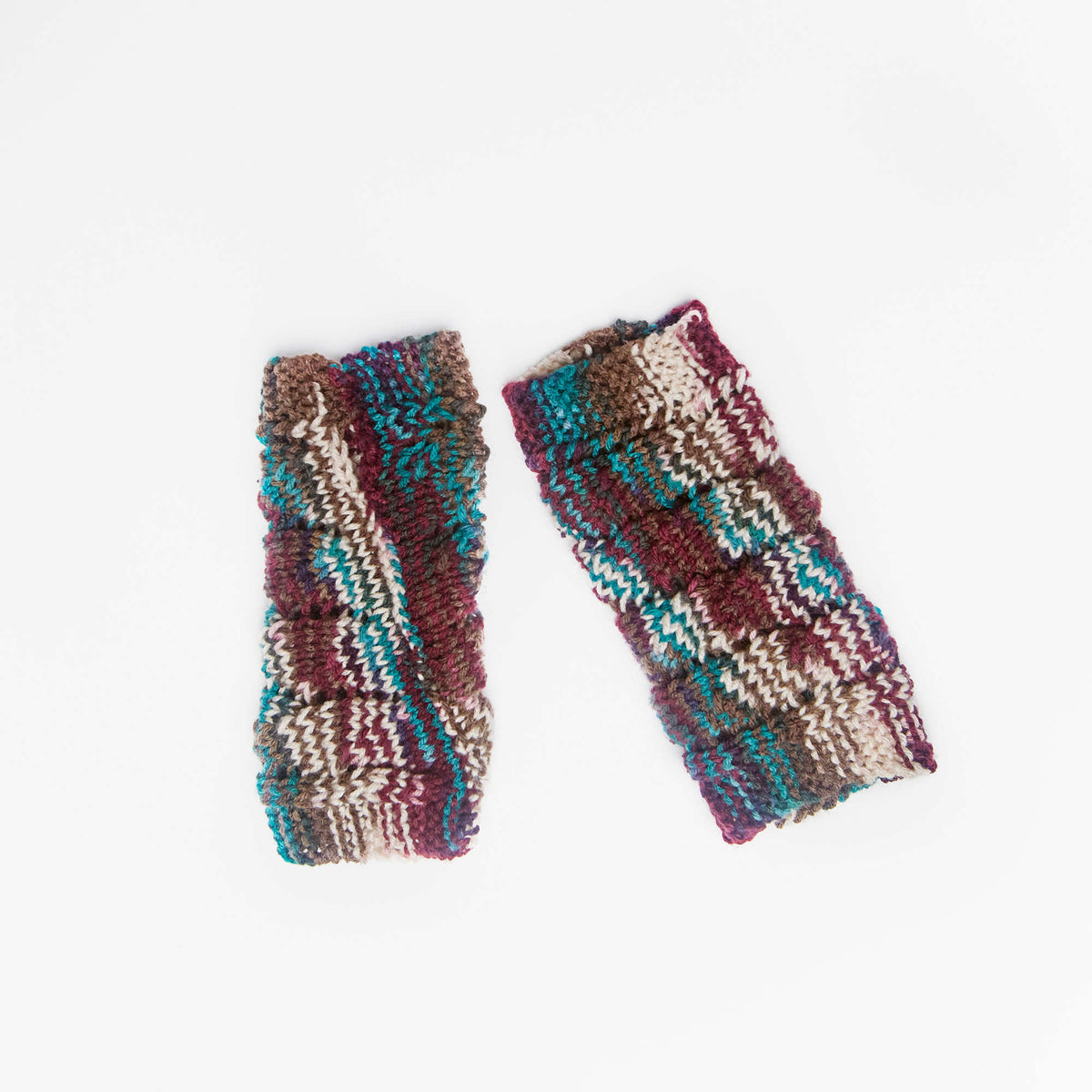 Knit Mitts made in Red Heart Super Saver Yarn