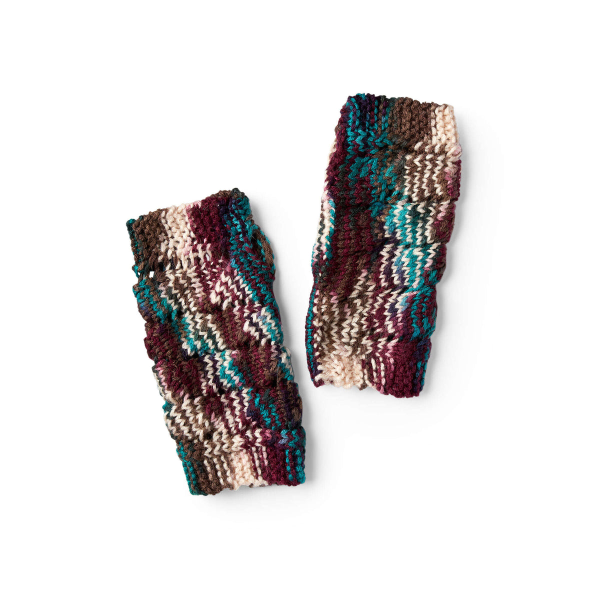 Knit Mitts made in Red Heart Super Saver Yarn