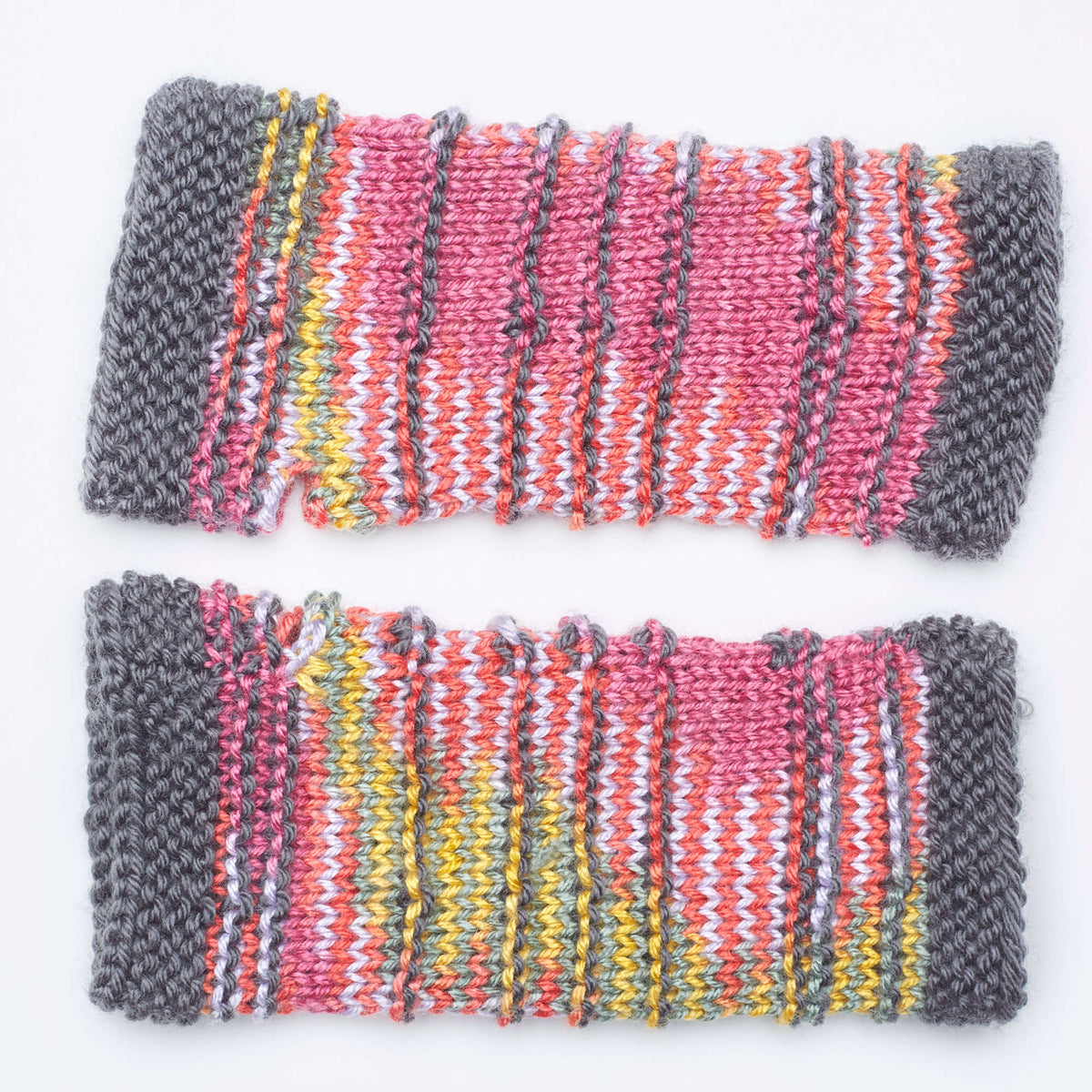 Knit Mitts made in Red Heart Super Saver Yarn