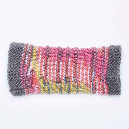 Red Heart Knit Ridge Mitts Knit Mitts made in Red Heart Super Saver Yarn