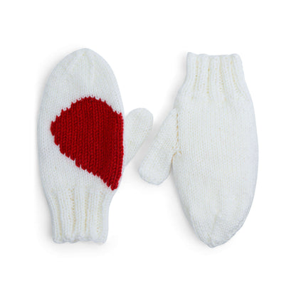 Red Heart Heartland Knit Mittens Single Size